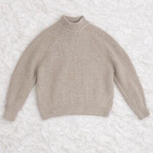 H&M Cream Knit Slightly Cropped Oversized Sweater Women’s M